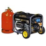 KOMPAK Dual Fuel Gas Benzin 3300 Watt Stromaggregat 230V